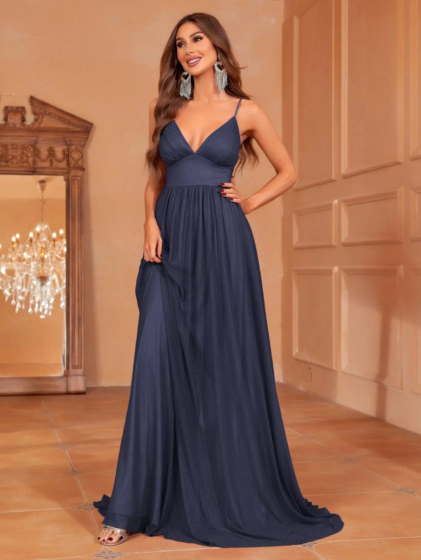 Solid A Line Cami Bridesmaid Dress