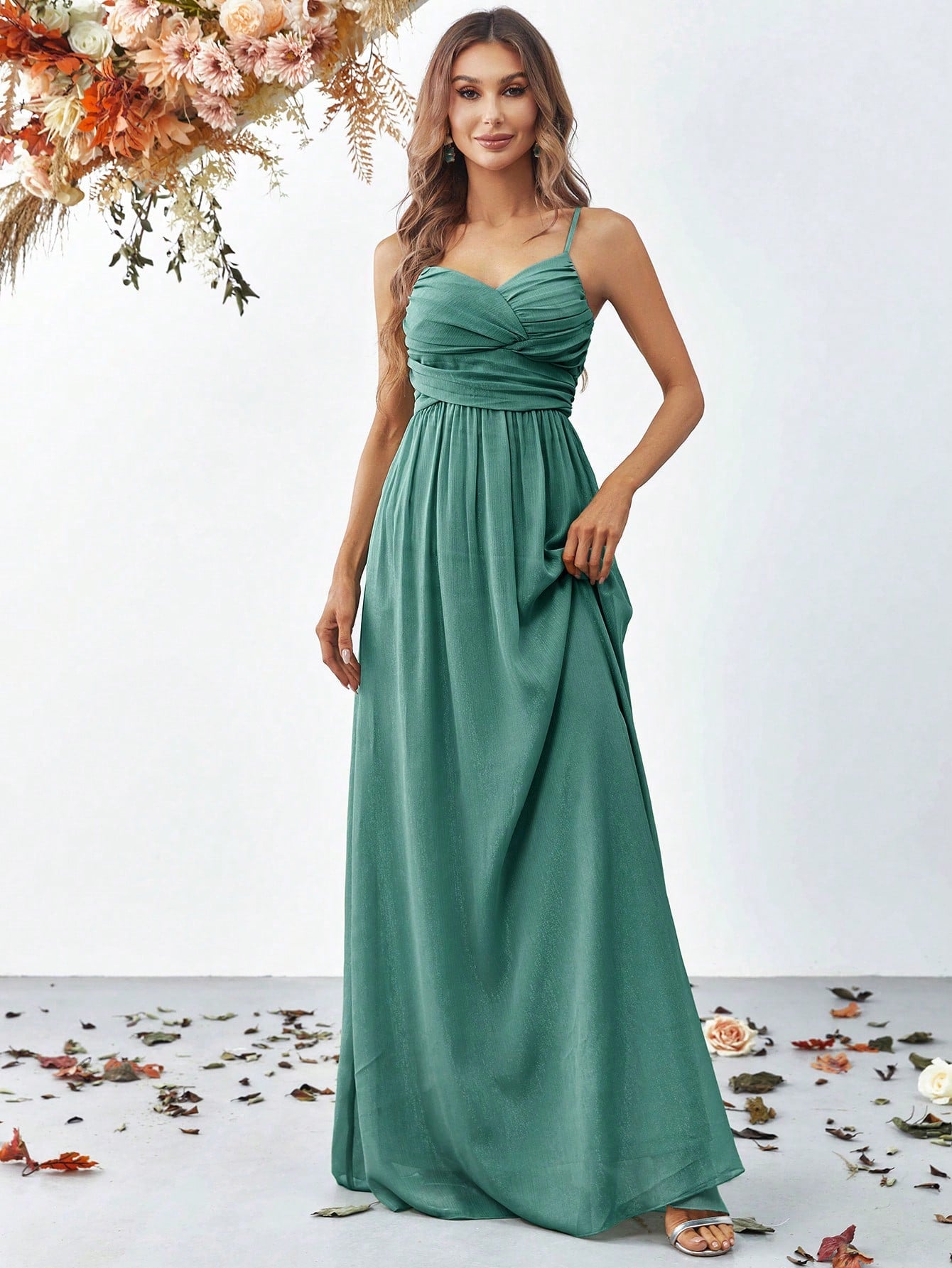 Spaghetti Strap Sleeveless Chiffon A Line Dresses