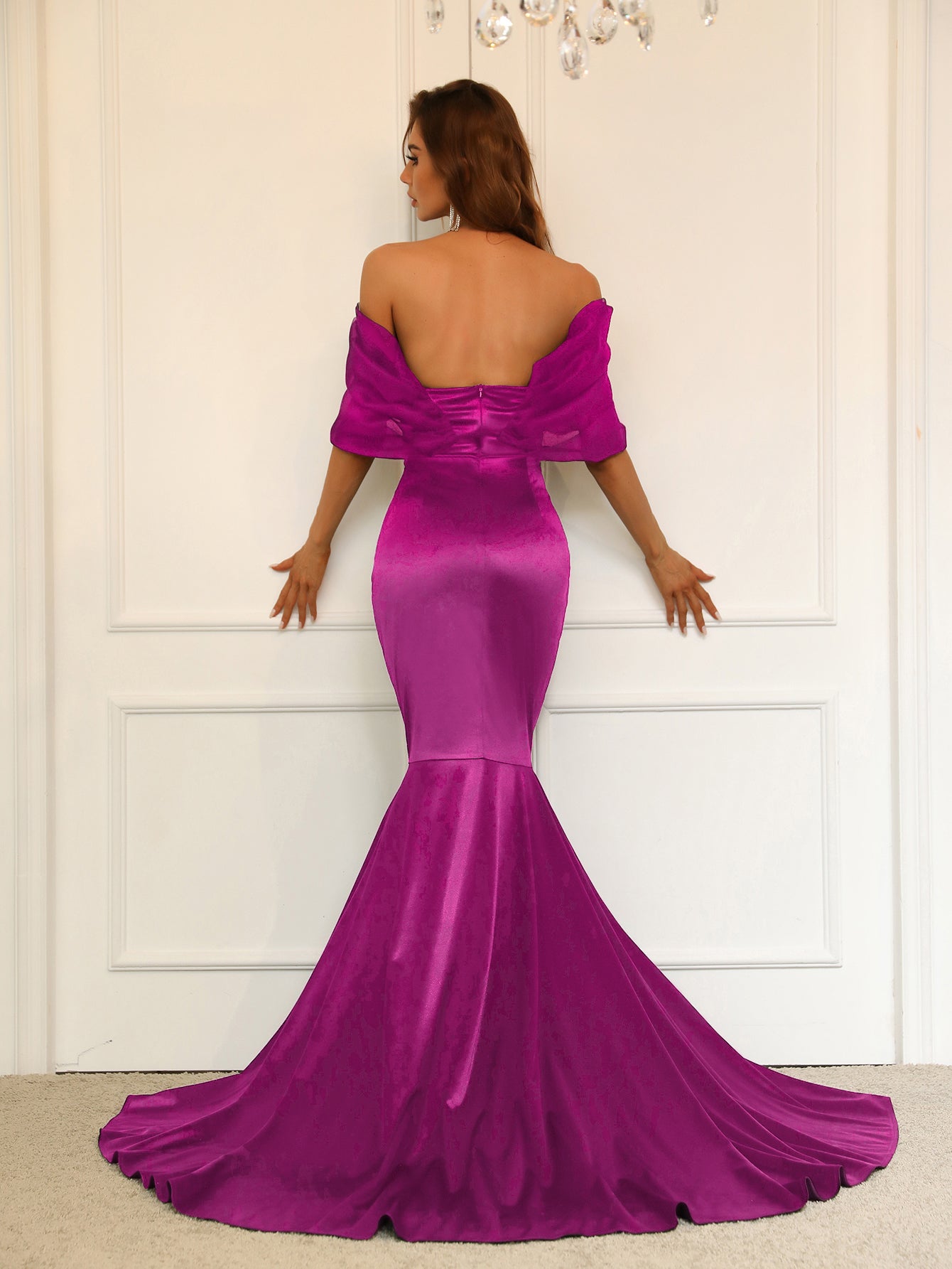 Gorgeous Evening Off Shoulder Trumpet Dress