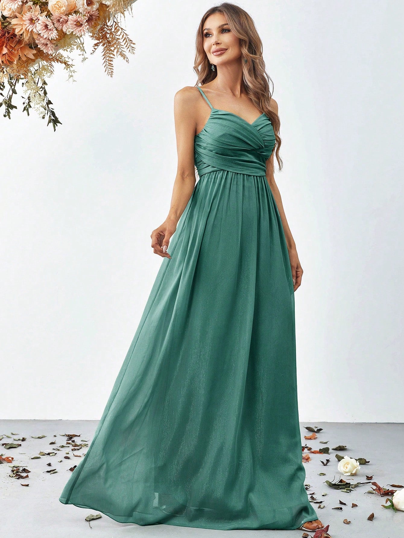 Spaghetti Strap Sleeveless Chiffon A Line Dresses